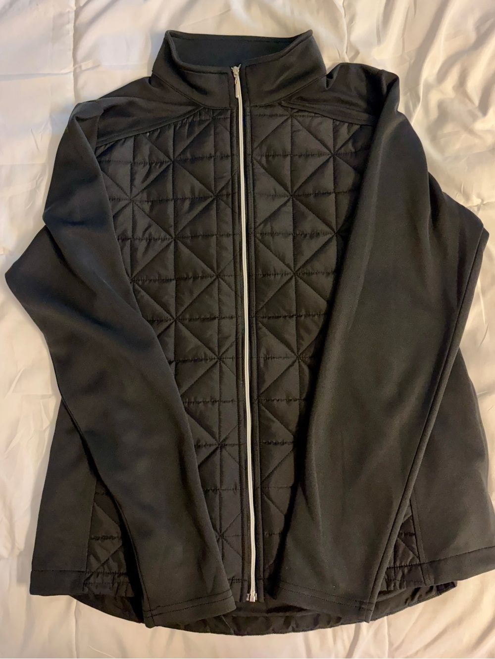Pebble Beach Black Quilted Front Utility Jacket